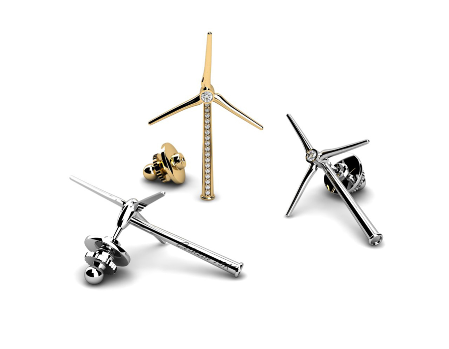 Solitaire Corporate Jewellery: Windmill Pins